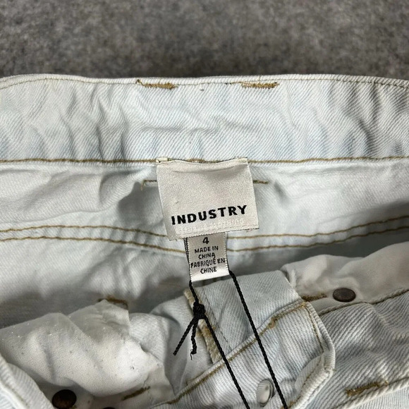 Industry Republic Clothing Midi Skirt Women's Size 4 Blue Denim W/Front Slit - Picture 3 of 7